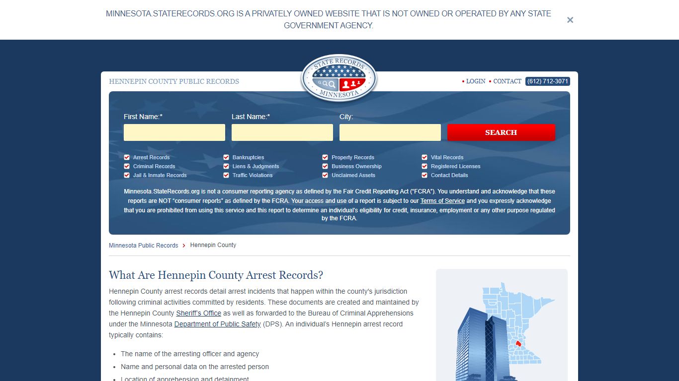 Hennepin County Arrest, Court, and Public Records